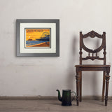 Santa Monica Pier: Sunset - Art Print, 11x14 / Deluxe / Gray