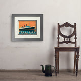 Long Beach, CA: Queen Mary - Art Print, 11x14 / Deluxe / Gray