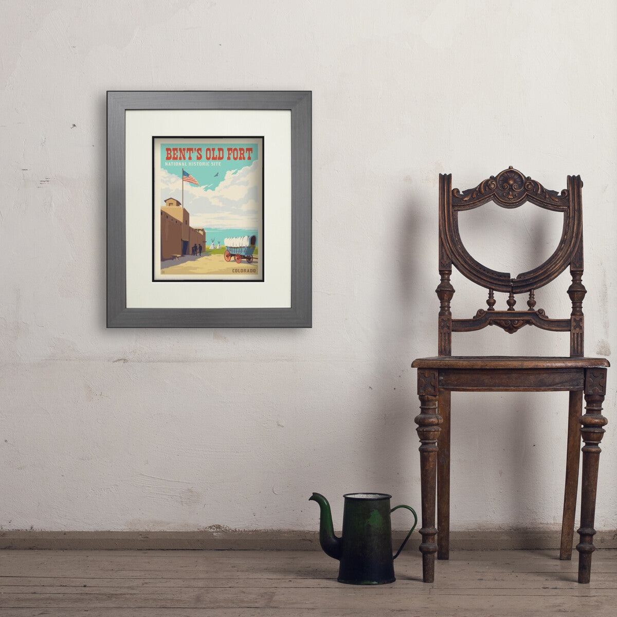 bents-old-fort-national-historic-site-co - 11x14 / Deluxe / Gray / Env