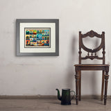 Mythical Creatures From Around The World Collage - Art Print, 11x14 / Deluxe / Gray