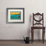 Memphis, TN: River View (Horizontal) - Art Print, 11x14 / Deluxe / Gray