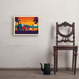 West Coast Surf Van - Art Print, 18x24