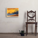 Santa Monica Pier: Sunset - Art Print, 18x24