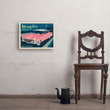 Memphis, TN: Pink Caddy (Horizontal) - Art Print, 18x24