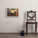 Memphis, TN: Beale Street Sunset - Art Print, 18x24