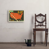 Annular Solar Eclipse 2023 Map - Art Print, 18x24
