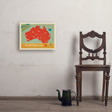 Australia: Explore Down Under Map - Art Print, 18x24