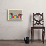 Mod Rainbow Dogs - Art Print, 18x24