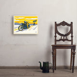 Salt Flat Motorcycle Racer - Art Print, 18x24