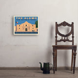 San Antonio, TX: The Alamo (Horizontal) - Art Print, 18x24