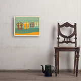 Flip Flops Hangin’ Out Together - Art Print, 18x24