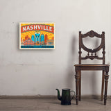 Nashville Landmarks (Horizontal) - Art Print, 18x24