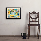 Coastal Collection Collage (Horizontal) - Art Print, 18x24 / Simple / Black