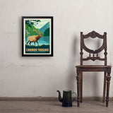 Caribou-Targhee National Forest - Art Print, 18x24 / Simple / Black