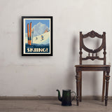 Classic Ski Design: Spend The Day Skiing!  - Art Print, 18x24 / Simple / Black