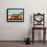 Vintage Apple Truck - Art Print, 18x24 / Simple / Black