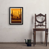 Saguaro National Park - Art Print, 18x24 / Simple / Black
