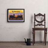 Golden Spike (Pub Poster) - Art Print, 18x24 / Simple / Black