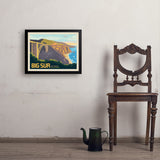 Big Sur, California: Bixby Bridge - Art Print, 18x24 / Simple / Black