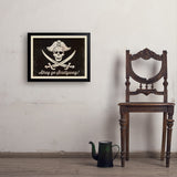Pirate Flag - Art Print, 18x24 / Simple / Black