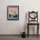 250th Anniversary USA: Mount Rushmore - Art Print, 18x24 / Simple / Black