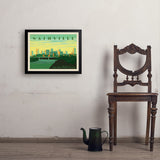 Nashville Skyline: Horizontal - Art Print, 18x24 / Simple / Black