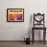 Moab, Utah: Canyon View - Art Print, 18x24 / Simple / Black