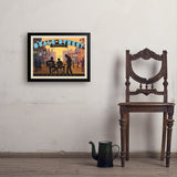 Memphis, TN: Beale Street Sunset - Art Print, 18x24 / Simple / Black