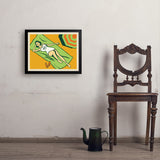 Sun Bather - Art Print, 18x24 / Simple / Black