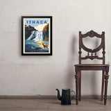 Ithaca, New York - Art Print, 18x24 / Simple / Black