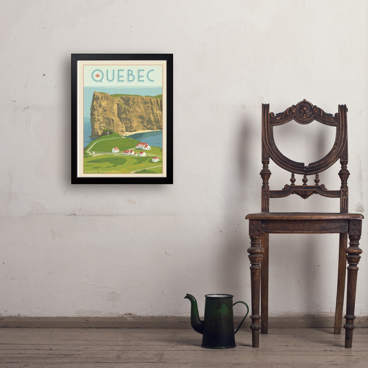 canada-quebecs-perce-gaspe-peninsula - 18x24 / Simple / Black / Env