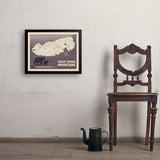 Map of Great Smoky Mtns National Park - Art Print, 18x24 / Simple / Black