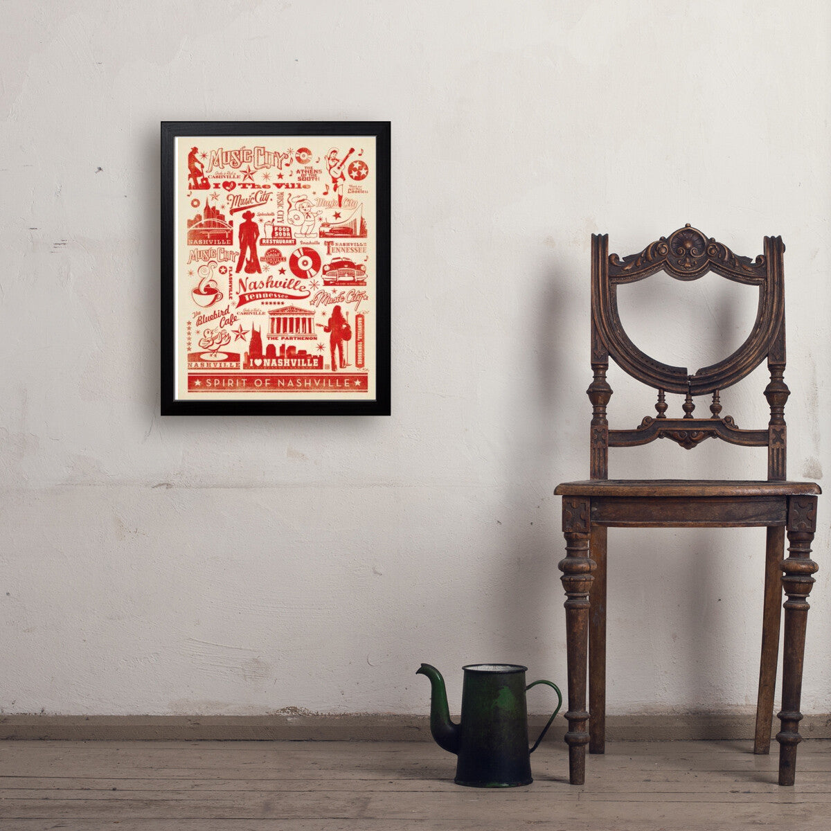 Music City Pattern Print — Nashville Art Print – Anderson Design Group