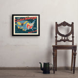 2024 Cicada Invasion Map - Art Print, 18x24 / Simple / Black