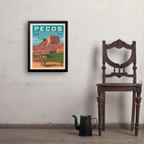 Pecos National Historical Park, NM - Art Print, 18x24 / Simple / Black