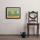 Flip Flops Hangin’ Out Together - Art Print, 18x24 / Simple / Black
