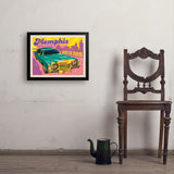 Memphis, TN: City Of Soul (Horizontal) - Art Print, 18x24 / Simple / Black