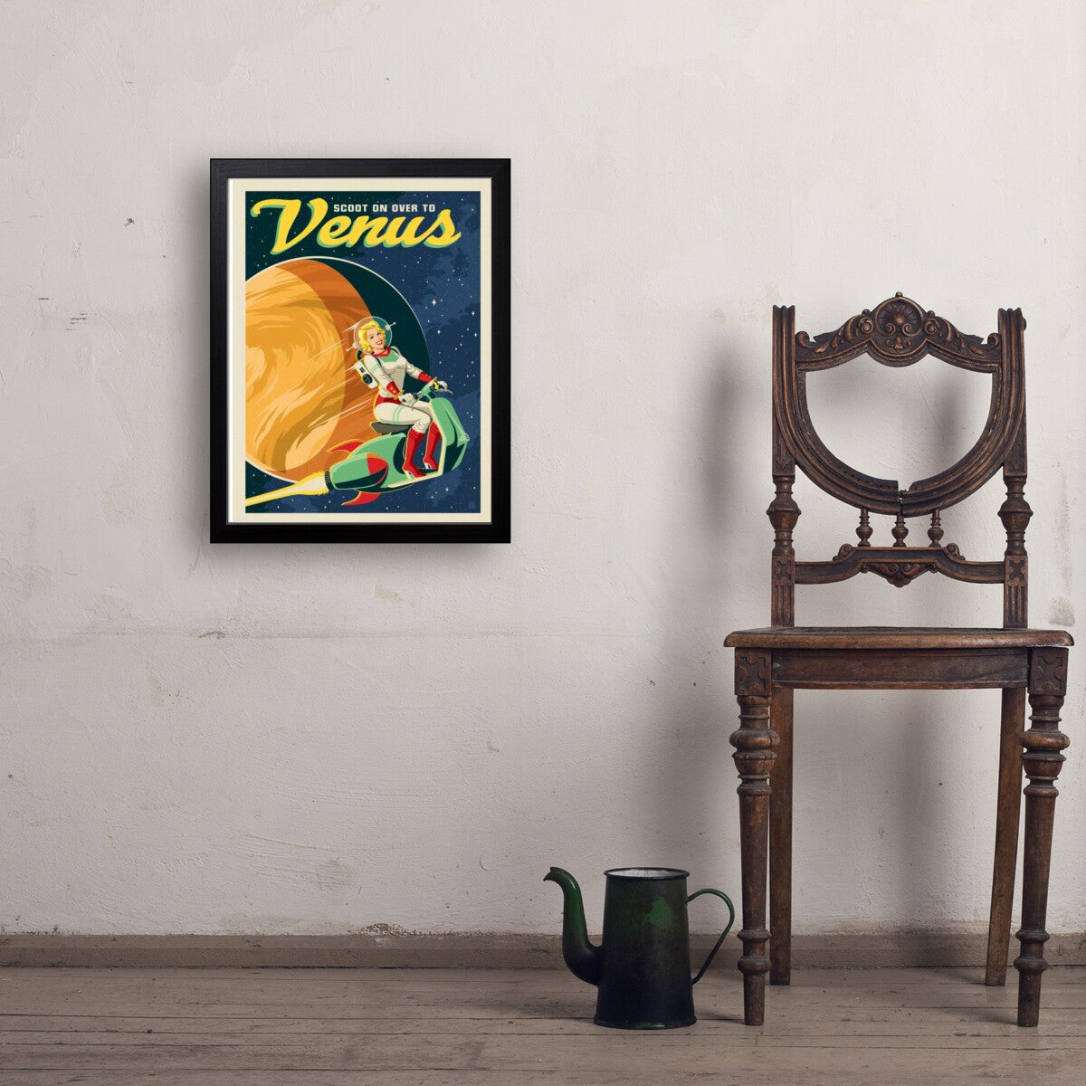 Venus: Space Scooter — Space Travel Poster | Art Print – Anderson