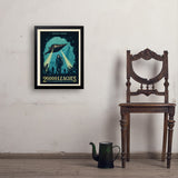 20,000 Leagues Under the Sea: Jules Verne - Art Print, 18x24 / Simple / Black