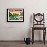 San Antonio, TX: River Walk (Horizontal) - Art Print, 18x24 / Simple / Black