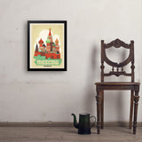 Russia: Moscow - Art Print, 18x24 / Simple / Black