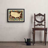 63 National Parks: Map Of USA - Art Print, 18x24 / Simple / Black
