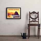 Oregon Coast: Cannon Beach - Art Print, 18x24 / Simple / Black