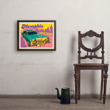 Memphis, TN: City Of Soul (Horizontal) - Art Print, 18x24 / Simple / Brown