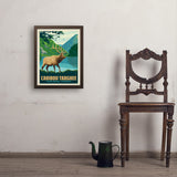 Caribou-Targhee National Forest - Art Print, 18x24 / Simple / Brown