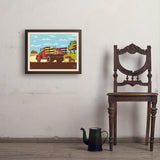 Vintage Apple Truck - Art Print, 18x24 / Simple / Brown