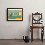 Flip Flops Hangin’ Out Together - Art Print, 18x24 / Simple / Brown