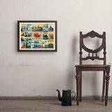 Canada: Picture Perfect Collage (Horizontal) - Art Print, 18x24 / Simple / Brown