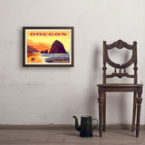 Oregon Coast: Cannon Beach - Art Print, 18x24 / Simple / Brown