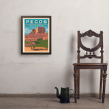Pecos National Historical Park, NM - Art Print, 18x24 / Simple / Brown